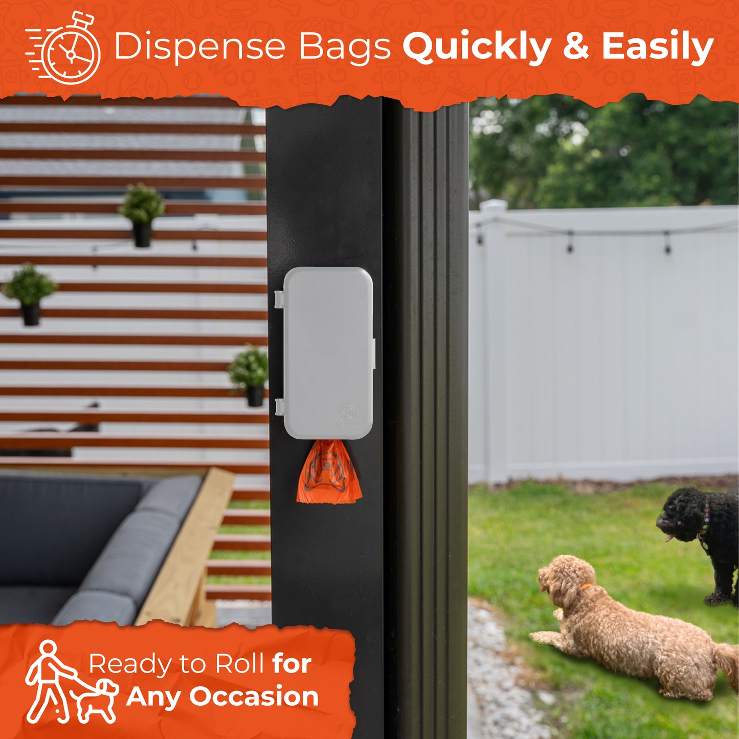 Dog Poop Bag Dispenser - Gray