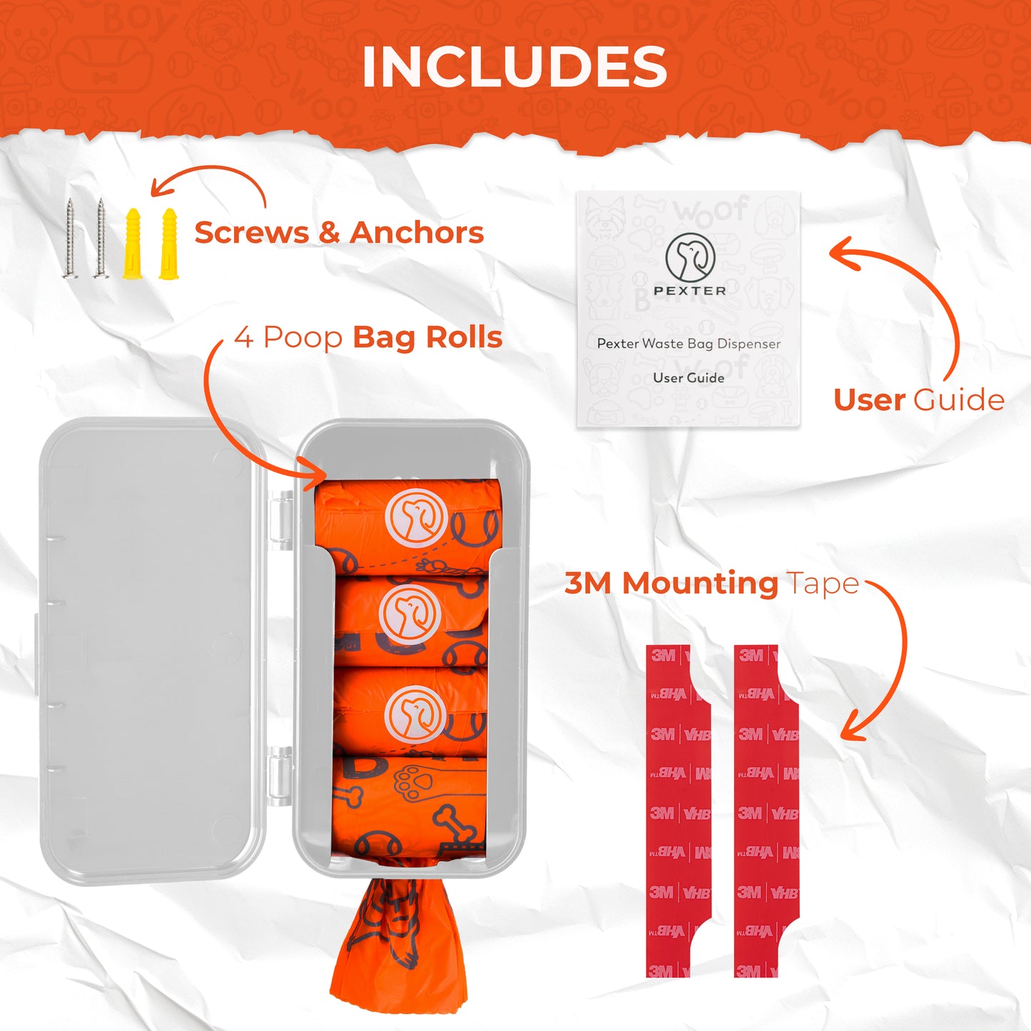 Dog Poop Bag Dispenser - Gray