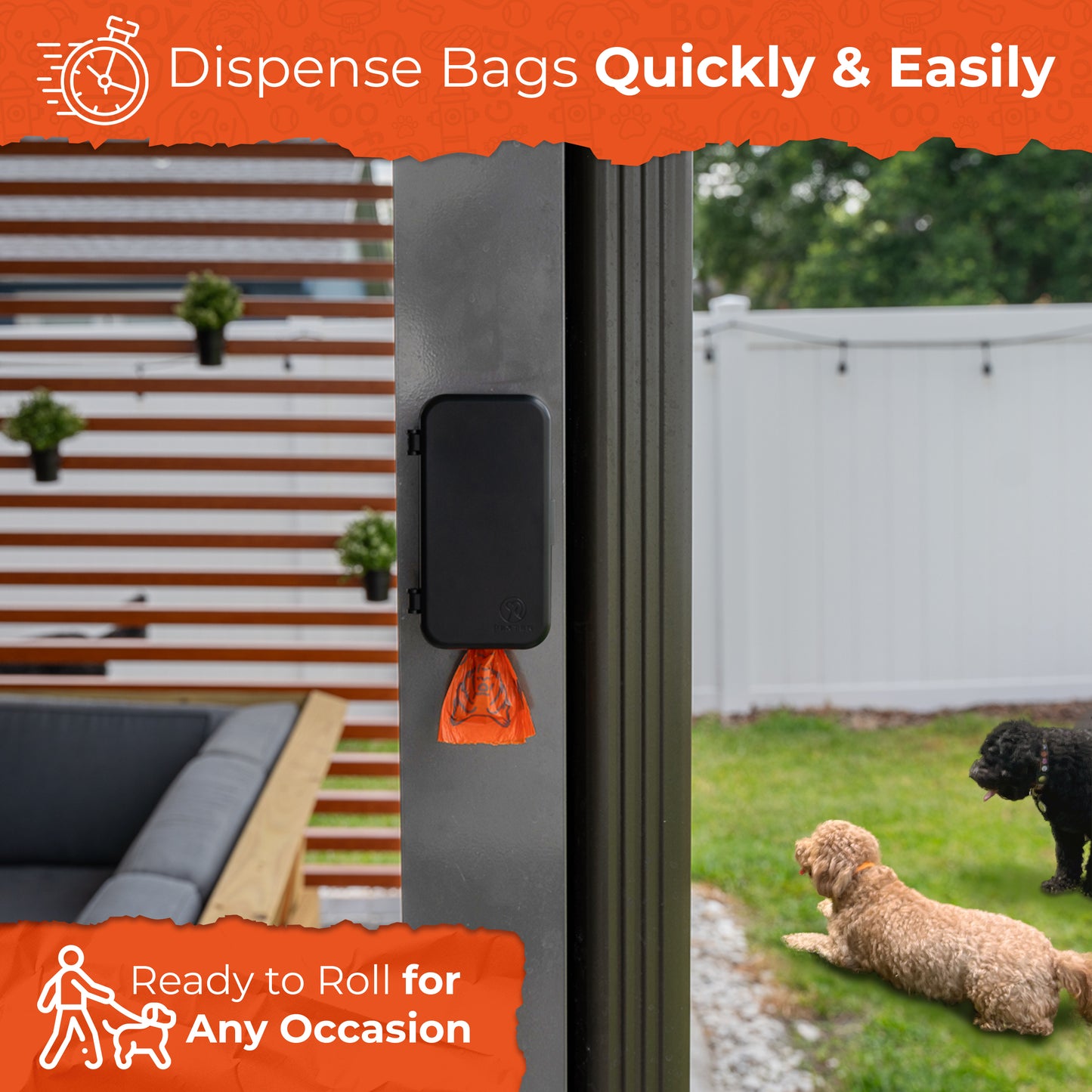 Dog Poop Bag Dispenser - Black