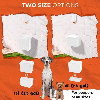 Dog Poop Trash Can - White